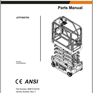 Dingli JCPT0607PA Parts Manual SM012120135 Rev1.1