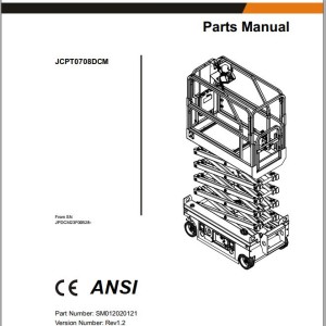 Dingli JCPT0708DCM Parts Manual SM012020121 Rev1.2