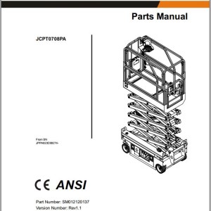 Dingli JCPT0708PA Parts Manual SM012120137 Rev1.1