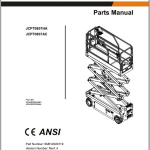 Dingli JCPT0807HA JCPT0807AC Parts Manual SM012020119 Rev1.4