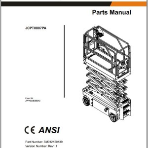 Dingli JCPT0807PA Parts Manual SM012120139 Rev1.2