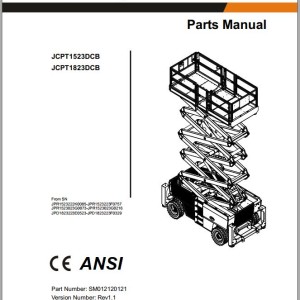 Dingli JCPT1523DCB JCPT1823DCB Parts Manual SM012120121 Rev1.1