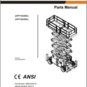 Dingli JCPT1523DCL JCPT1823DCL Parts Manual SM012220131 Rev1.0