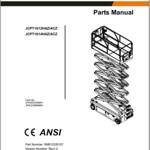 Dingli JCPT1612HAZ 1612ACZ 1614HAZ 1614ACZ Parts Manual SM012220127 Rev1.2