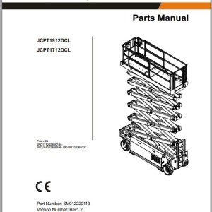 Dingli JCPT1712DCL JCPT1912DCL Parts Manual SM012220119 Rev1.2