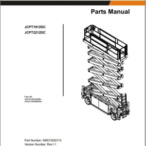 Dingli JCPT1912DC JCPT2212DC Parts Manual SM012020113 Rev1.1