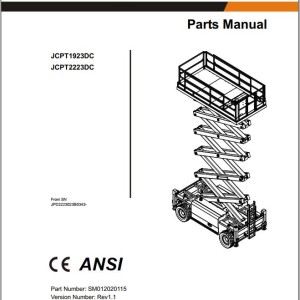 Dingli JCPT1923DC JCPT2223DC Parts Manual SM012020115 Rev1.1