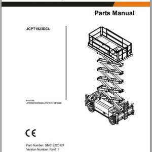 Dingli JCPT1923DCL Parts Manual SM012220121 Rev1.1