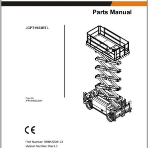 Dingli JCPT1923RTL Parts Manual SM012220123 Rev1.0