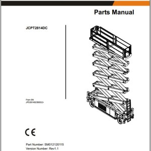 Dingli JCPT2814DC Parts Manual SM012120115 Rev1.1