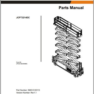 Dingli JCPT3214DC Parts Manual SM012120113 Rev1.1