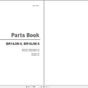 Doosan BR14JW-5 BR16JW-5 Parts Book SB1117E09