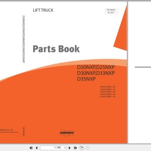 Doosan D20NXP D25NXP D30NXP D33NXP D35NXP Parts Book SB1285E00 2019