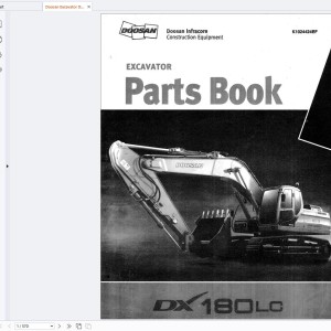Doosan DX180LC Spare Parts Catalog PDF K1024424EF 2006