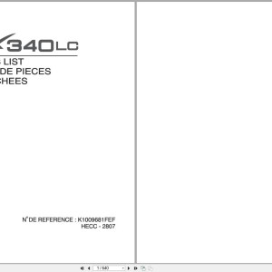 Doosan DX340LC Spare Parts Catalog PDF K1009681FEF