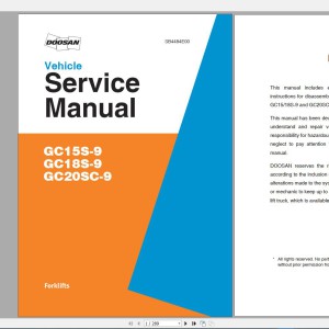 Doosan Forklift 11.5 GB PDF Part Service Manual Schematic Update 2019