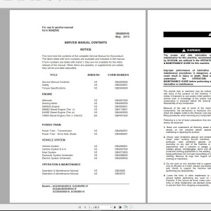 Doosan D(G)35 40 45S-5 D(G)50 55C-5 Electric Schematic Service Operation & Maintenance Manual CD4259E