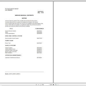 Doosan B13T-2 B15T-2 B18T-2 Electric Schematic Service Operation & Maintenance Manual SB2083E