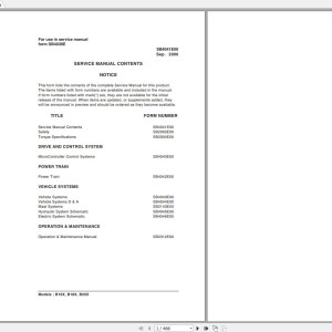 Doosan B16X B18X B20X Electric Schematic Service Operation & Maintenance Manual SB4039E00