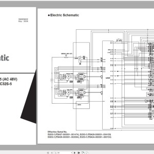 Doosan B20S-5 B23S-5 Electric Schematic Service Operation & Maintenance Manual SB4199E02