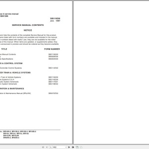 Doosan BR10S-2 BR25S-2 Electric Schematic Service Operation & Maintenance Manual SB2120E0