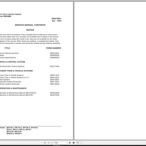 Doosan BR10S-2 BR25S-2 Electric Schematic Service Operation & Maintenance Manual SB4098E00