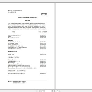 Doosan D15S-2 D18S-2 D20SC-2 G15S-2 G18S-2 G20SC-2 Electric Schematic Service Operation & Maintenance Manual SB4047E01