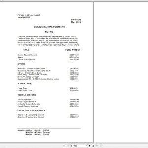 Doosan D20S-3 D25S-3 D30S-3 GC20S-3 GC25S-3 GC30S-3 Electric Schematic Service Operation & Maintenance Manual SB2100E00