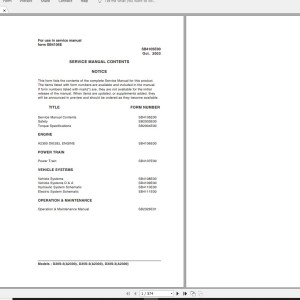 Doosan D20S-3(A2300) D25S-3(A2300) D30S-3(A2300) Electric Schematic Service Operation & Maintenance Manual SB4104E00