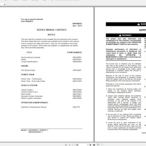 Doosan D35 40 45S-7 D50 55C-7 D40 45 50 55SC-7 Electric Schematic Service Operation & Maintenance Manual SB4427E 