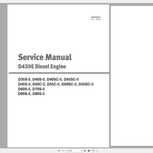 Doosan D35S-5 D40S-5 D40SC-5 D45SC-5 D45S-5 D50C-5 D55C-5 D50SC-5 Service Manual SB4323E01