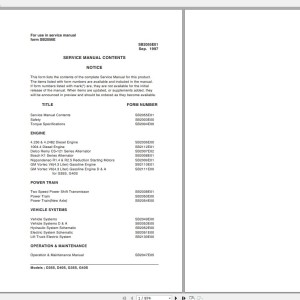 Doosan D35S D40S G35S GC40S Electric Schematic Service Operation & Maintenance Manual SB2056E00