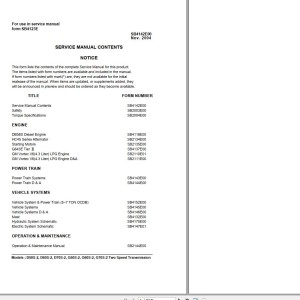 Doosan D50S-2 D60S-2 D70S-2 G50S-2-2 G70S-2 2 speed Electric Schematic Service Operation & Maintenance Manual SB4123E00