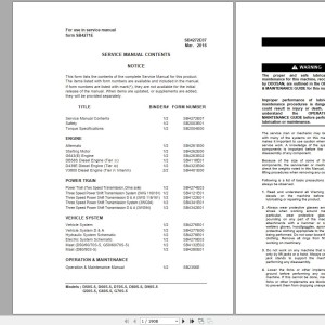 Doosan D50S-5 D70S-5 D80S-5 D90S-5 G60S-5 G70S-5 Electric Schematic Service Operation & Maintenance Manual SB4271E