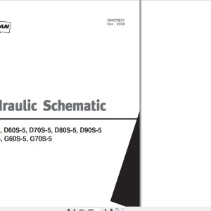 Doosan D50S-5 D70S-5 Electric Schematic Service Operation & Maintenance Manual SB4271E