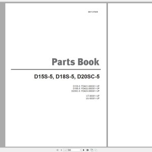 Doosan D15S-5 D18S-5 D20SC-5 Part Book SB1127E09