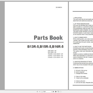 Doosan B10R-5 B13R-5 B15R-5 B16R-5 Part Book SB1088E