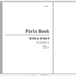 Doosan B15S-5 B18S-5 Part Book SB1086E17