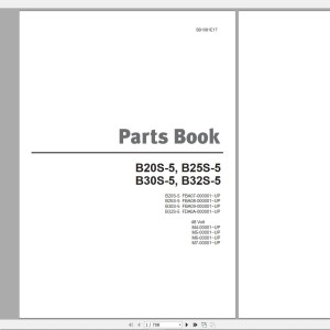 Doosan B20S-5 B25S-5 B30S-5 B32S-5 Part Book SB1081E17