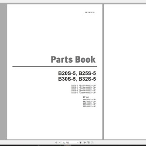Doosan B20S-5 B25S-5 B30S-5 B32S-5 Part Book SB1081E19