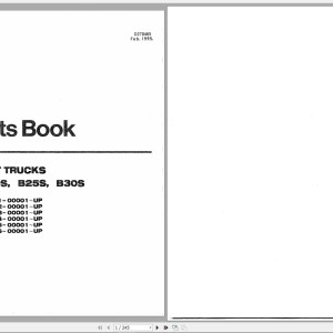 Doosan B20S B25S B30S Part Book D270465