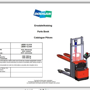 Doosan LEDD 12 15 18 20 ACX-ZF-HPI Part Book