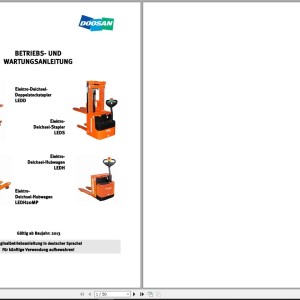 Doosan LEDD LEDS LEDH LEDH 20MP Operation and Maintenance Manual