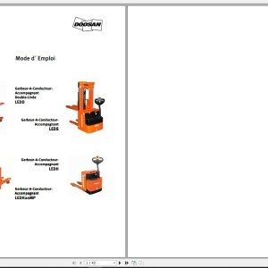 Doosan LEDD LEDS LEDH LEDH 20MP Operation and Maintenance Manual