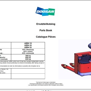 Doosan LEDH 18 20 22-ACX-ZF-HPI Part Book