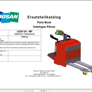 Doosan LEDH 20-MP Part Book