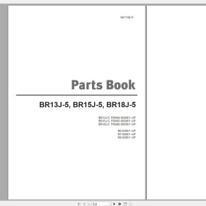 Doosan BR13J-5 BR15J-5 BR18J-5 Part Book SB1116E10