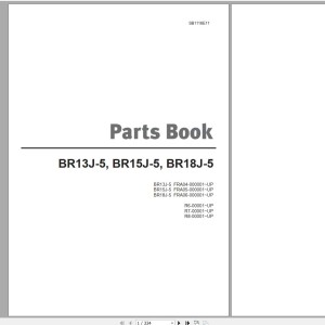 Doosan BR13J-5 BR15J-5 BR18J-5 Part Book SB1116E11