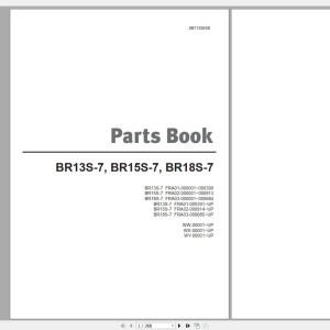 Doosan BR13S-7 BR15S-7 BR18S-7 Part Book SB1125E08