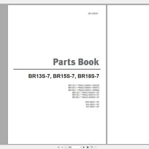 Doosan BR13S-7 BR15S-7 BR18S-7 Part Book SB1125E09